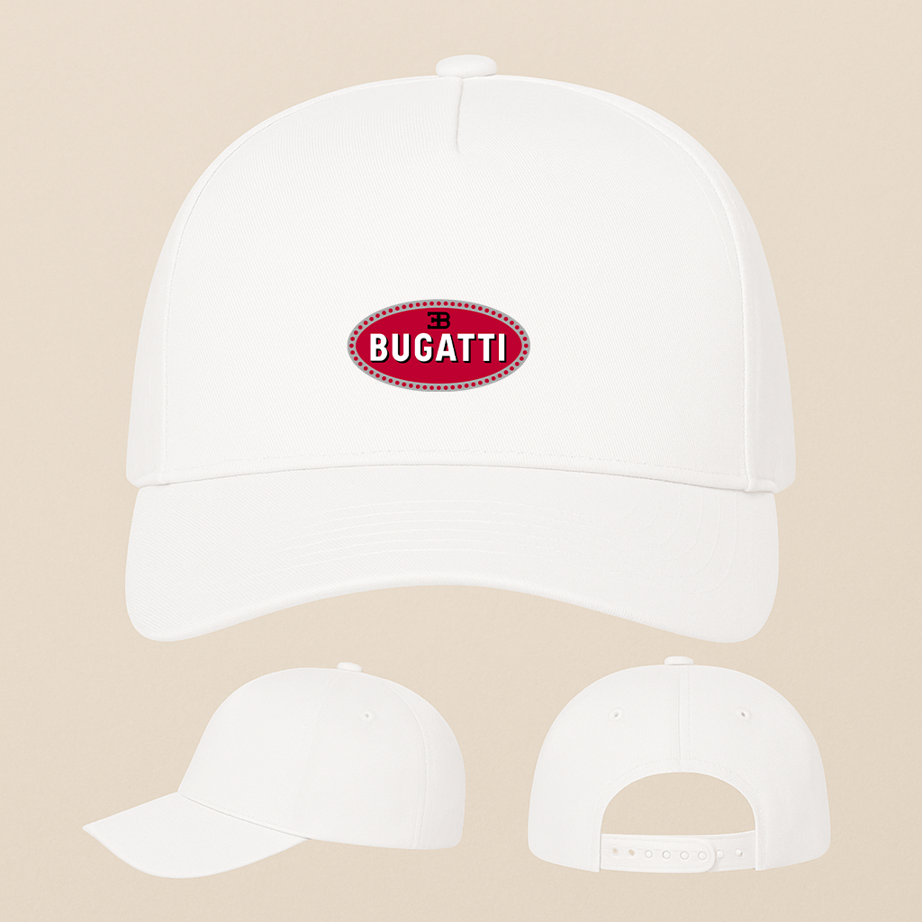 Bugatti Car Five Panel Twill Snapback Cap